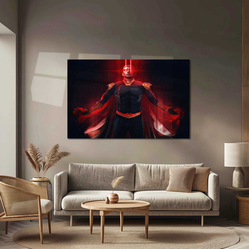 The Boys Season 4 – Homelander Metal Frame | Dark Superhero Wall Art | Gritty Poster for Anti-Hero Fans - TURTLEWINGS 