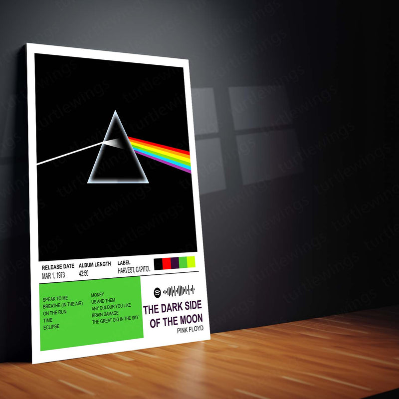 The Dark Side of the Moon Metal Frame | Pink Floyd Album Art | Classic Music Wall Poster