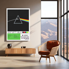 The Dark Side of the Moon Metal Frame | Pink Floyd Album Art | Classic Music Wall Poster