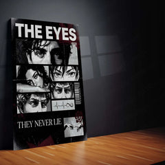 Quote Metal Poster | The Eyes – They Never Lie Metal Frame Truth, Intuition & Unspoken Reality Psychological Quote Wall Art | Dark Minimal Mindset Metal Poster - TURTLEWINGS 