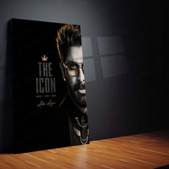 The Icon Allu Arjun Metal Poster | Premium Stylish Telugu Superstar Wall Art