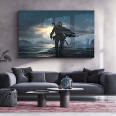 The Mandalorian – Metal Frame | Star Wars Wall Art | Galactic Bounty Hunter Poster for Sci-Fi Fans - TURTLEWINGS 