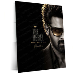 The Rebel Prabhas Metal Poster | Premium Telugu Superstar Wall Art