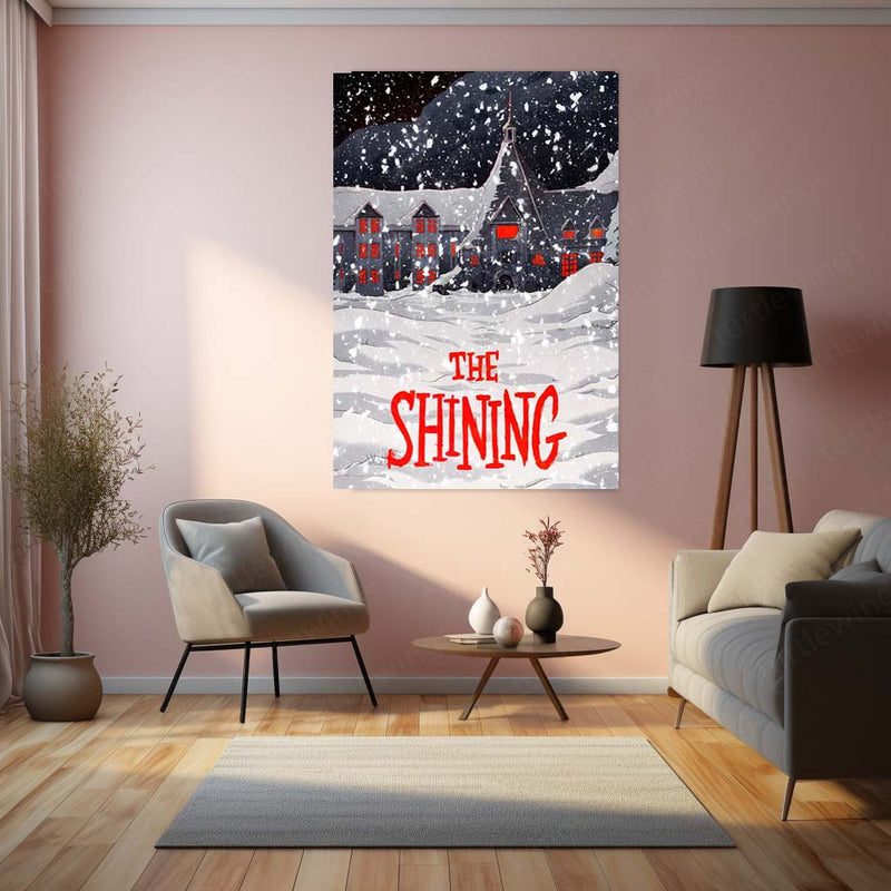 The Shining Winter Poster – Haunted Hotel Snowy Scene | Horror Classic Metal Frame