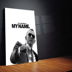 Quote Metal Poster | Daniel Craig – The World Will Know My Name Metal Frame Unshakable Confidence & Legacy Energy Wall Art | Iconic Power Statement Metal Poster