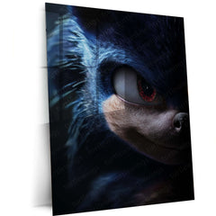 Anime Metal Poster | Dark Sonic Metal Poster | thebootlegsaint-Inspired Fan Art | Sonic the Hedgehog Shadow Form Decor - TURTLEWINGS 