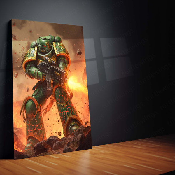 Warhammer 40k  | Epic Battle Scene Metal Poster | HD Metal Wall Frame for Gamers & Collectors 06