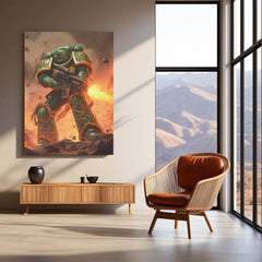 Warhammer 40k  | Epic Battle Scene Metal Poster | HD Metal Wall Frame for Gamers & Collectors 06