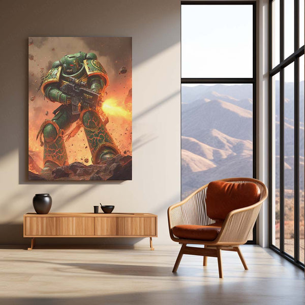 Warhammer 40k  | Epic Battle Scene Metal Poster | HD Metal Wall Frame for Gamers & Collectors 06