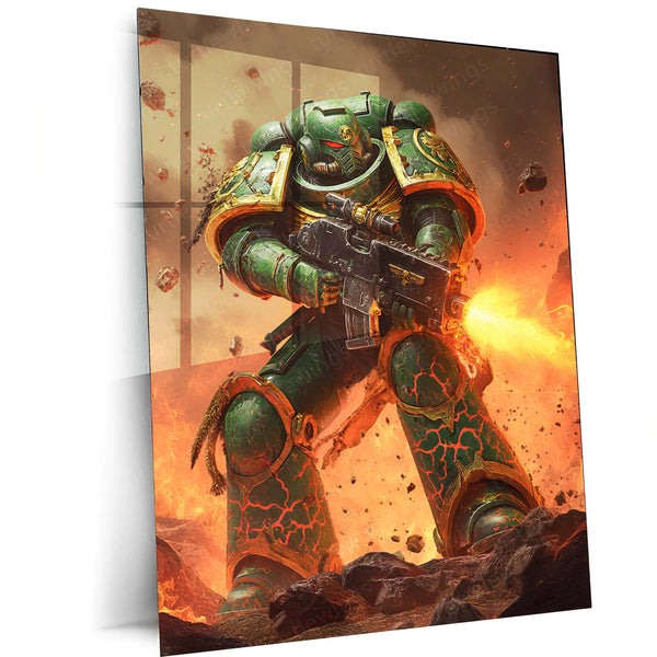 Warhammer 40k  | Epic Battle Scene Metal Poster | HD Metal Wall Frame for Gamers & Collectors 06