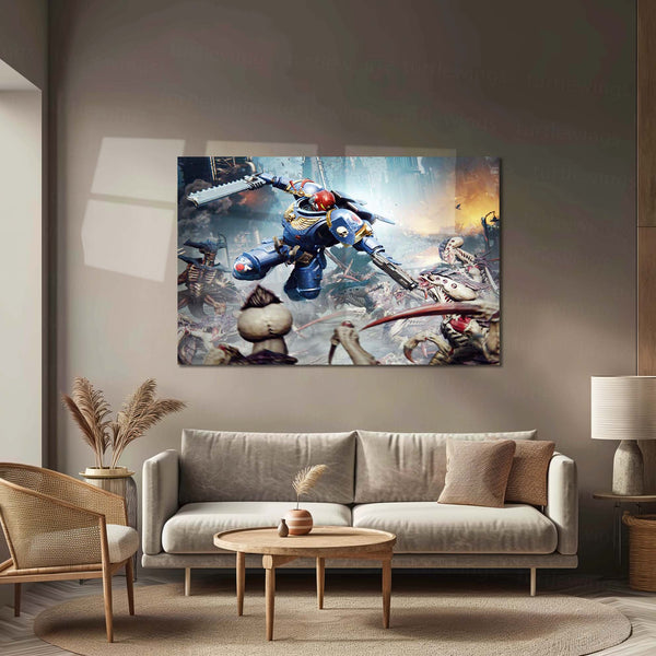 Warhammer 40k  | Epic Battle Scene Metal Poster | HD Metal Wall Frame for Gamers & Collectors 10