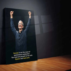 Tim Cook Metal Poster | Apple CEO Wall Art | Tech & Leadership Decor - TURTLEWINGS 