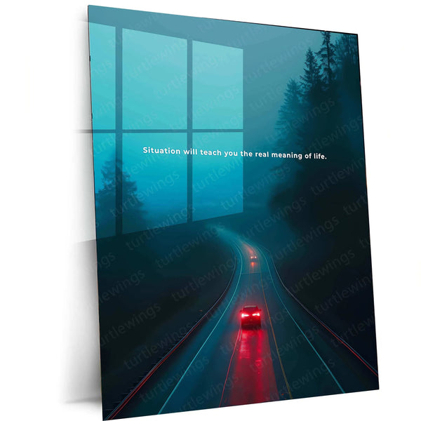 Car Running on Highway – Low Light Fog with Smooth Long Exposure - TURTLEWINGS 