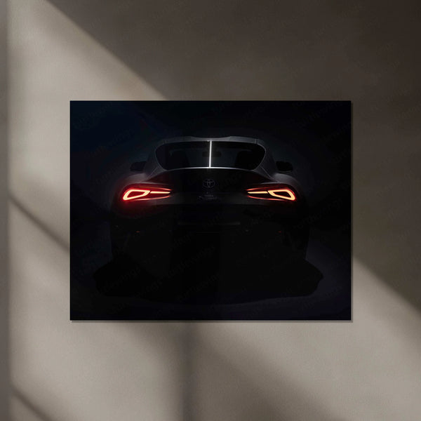 Toyota Supra Neon LED Metal Poster - TURTLEWINGS 