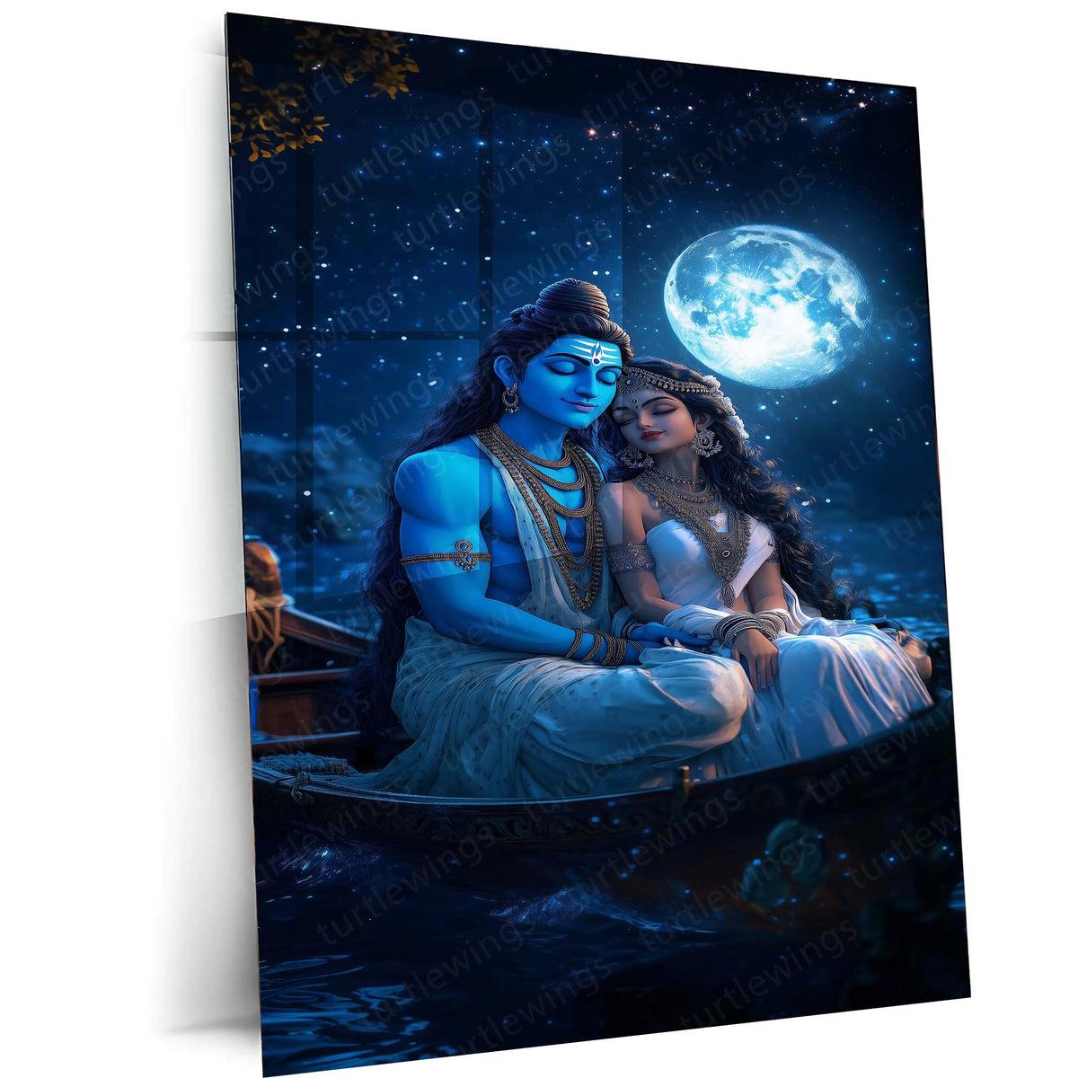 Spiritual Metal Poster | Lord Shiv Parvati Metal Poster | Divine Coupl ...
