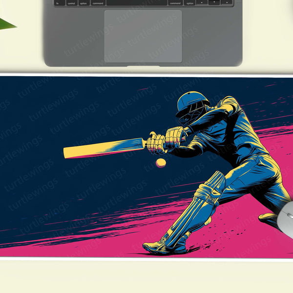 Cricket Deskmat – Mouse Pad for Office & Gaming | Smooth Surface, Non-Slip Base, Premium Print
