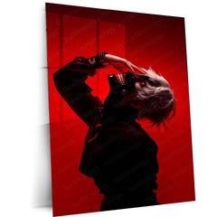 Anime Metal Poster | Ken Kaneki Metal Poster | Tokyo Ghoul Wall Art | Dark Anime Aesthetic Decor