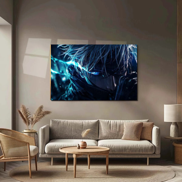 Anime Metal Poster | Satoru Gojo Metal Poster | Jujutsu Kaisen  Anime Frame | Stylish Duo Wall Art 01