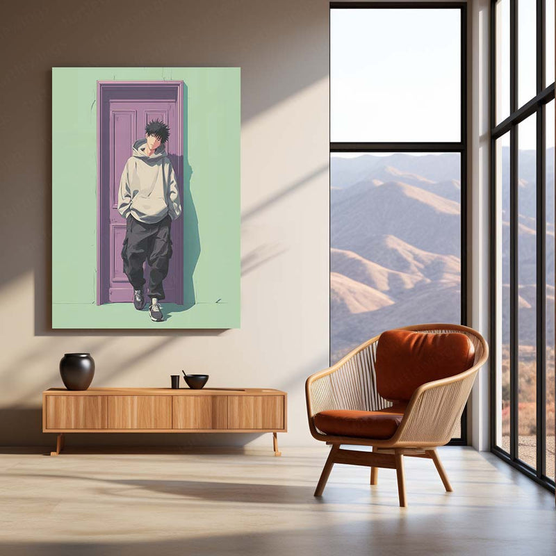 Megumi Fushiguro Metal Frame – Jujutsu Kaisen Anime Poster | Shadow Technique Wall Art - TURTLEWINGS 