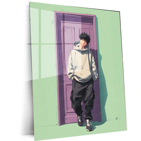 Megumi Fushiguro Metal Frame – Jujutsu Kaisen Anime Poster | Shadow Technique Wall Art - TURTLEWINGS 
