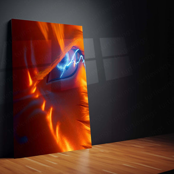 Naruto Uzumaki in the Dark Metal Frame – Extreme Close-Up Poster | Hidden Pain & Power Wall Art | Ninja Way Collector's Decor - TURTLEWINGS 