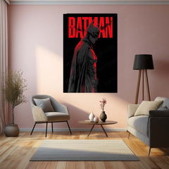 Batman Metal Frame – Futuristic Tattoo-Inspired Design | Bob Layzell Style Hero Art | Dark Aesthetic Wall Decor - TURTLEWINGS 