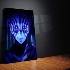 Akaza Metal Frame – Demon Slayer Upper Moon Poster | Intense Villain Wall Art | Stylish Anime Decor for Otaku Collectors - TURTLEWINGS 
