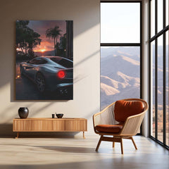LED | 🏎️ Ferrari F12 Neon LED Metal Poster | Glowing Supercar Wall Art