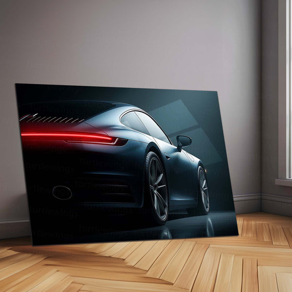 LED | 🚗 2025 Porsche 911 Neon LED Metal Poster | Iconic Supercar Wall Decor