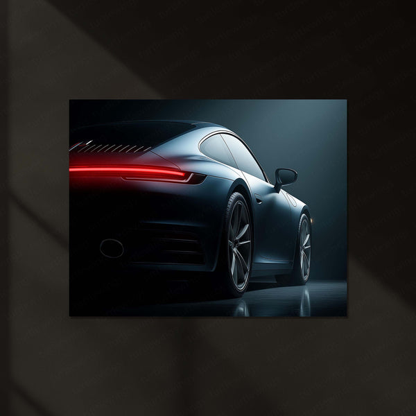 LED | 🚗 2025 Porsche 911 Neon LED Metal Poster | Iconic Supercar Wall Decor