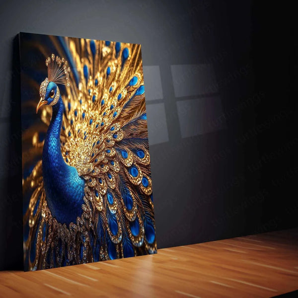 Vastu Collection -Elegant Peacock Metal Frames for Prosperity and Harmony 2 - TURTLEWINGS 