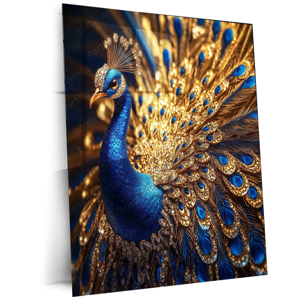 Vastu Collection -Elegant Peacock Metal Frames for Prosperity and Harmony 2 - TURTLEWINGS 