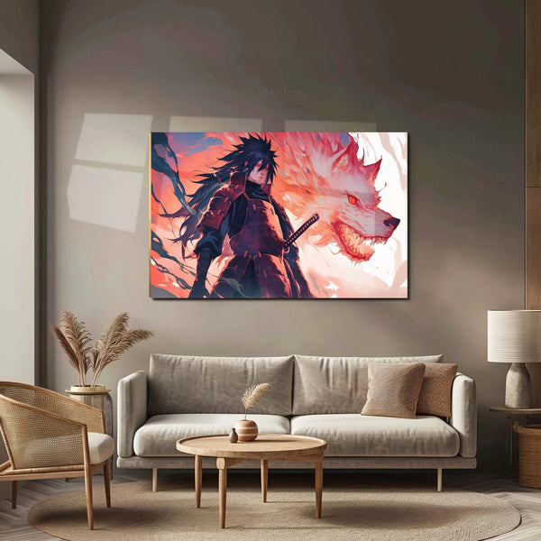 Anime Metal Poster |  Madara Uchiha Metal Poster | Naruto Shippuden Wall Art | Uchiha Clan Power Decor