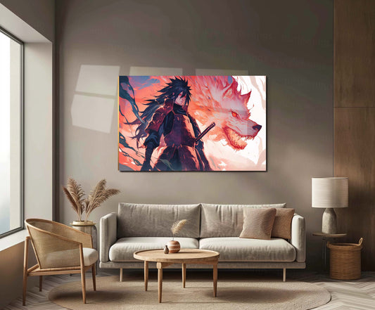 Anime Metal Poster |  Madara Uchiha Metal Poster | Naruto Shippuden Wall Art | Uchiha Clan Power Decor