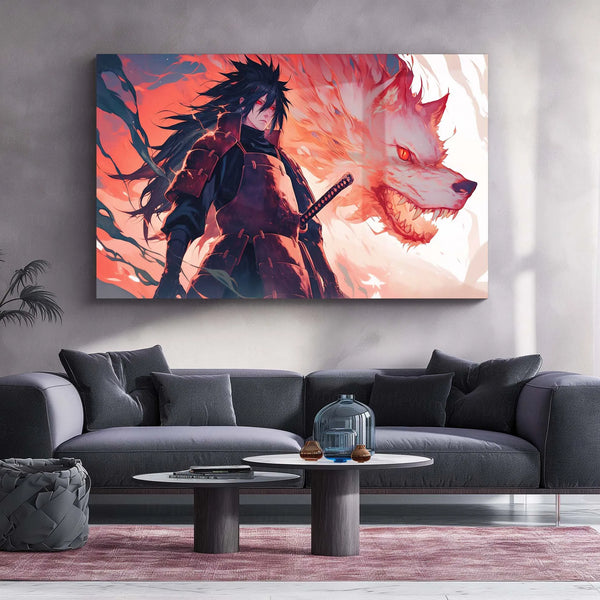 Anime Metal Poster |  Madara Uchiha Metal Poster | Naruto Shippuden Wall Art | Uchiha Clan Power Decor