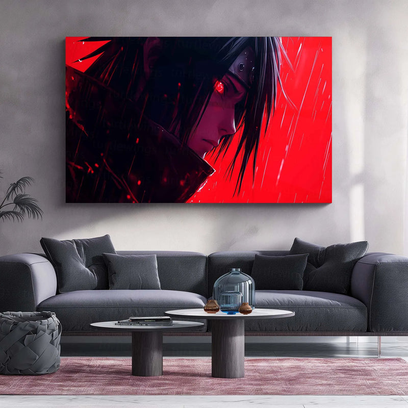 Anime Metal Poster | Madara Uchiha Metal Poster | Naruto Shippuden Wall Art | Uchiha Clan Power Decor 1 - TURTLEWINGS 