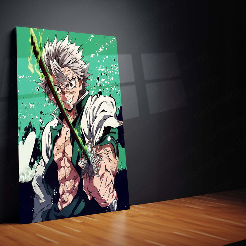 Chaos Metal Frame – Bright Green Abstract Poster | Energetic Vibes Wall Art | Bold Graphic Design for Creative Spaces - TURTLEWINGS 