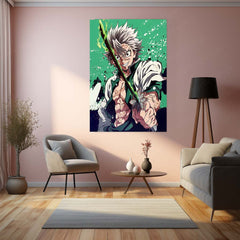 Chaos Metal Frame – Bright Green Abstract Poster | Energetic Vibes Wall Art | Bold Graphic Design for Creative Spaces - TURTLEWINGS 
