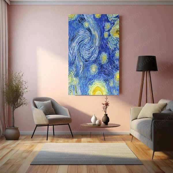 Van Gogh-Inspired Painting – Masterpiece Art Print in Portrait Format - TURTLEWINGS 