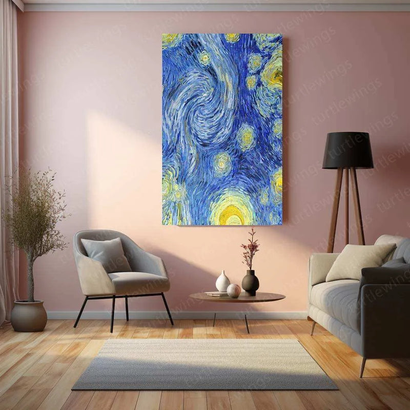 Van Gogh-Inspired Painting – Masterpiece Art Print in Portrait Format - TURTLEWINGS 