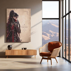 Game Metal Poster | Vayne – The Night Hunter Metal Poster League Inspired Wall Art | Dark Hunter Gaming Metal Frame