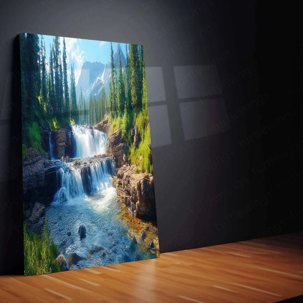 Vastu Collection - Waterfall Metal Frames for Serenity and Abundance 3 - TURTLEWINGS 