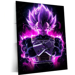 Vegeta Metal Poster – Dragon Ball Z Warrior | Saiyan Prince Wall Art | Powerful Anime Decor