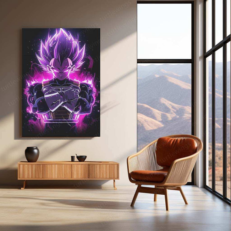Vegeta Metal Poster – Dragon Ball Z Warrior | Saiyan Prince Wall Art | Powerful Anime Decor - TURTLEWINGS 