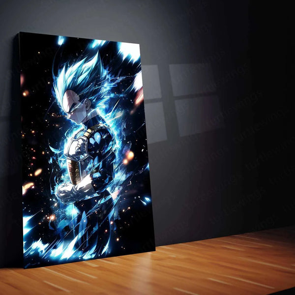 Vegeta Metal Poster – Dragon Ball Z Warrior | Saiyan Prince Wall Art |2 - TURTLEWINGS 