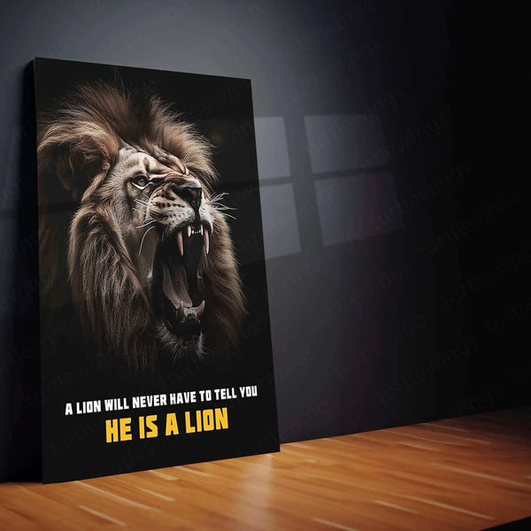 Lion Roar – Front Side Face Photography with Intense Expression - TURTLEWINGS 