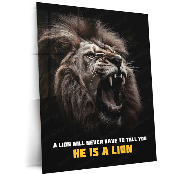 Lion Roar – Front Side Face Photography with Intense Expression - TURTLEWINGS 