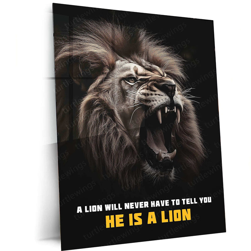 Lion Roar – Front Side Face Photography with Intense Expression - TURTLEWINGS 