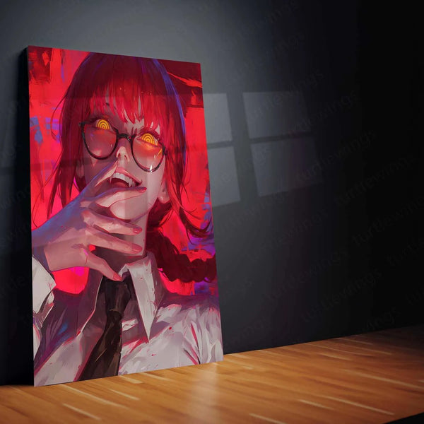 Makima Evil Laugh Poster – Chainsaw Man Anime Art, Dark and Menacing - TURTLEWINGS 