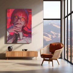 Makima Evil Laugh Poster – Chainsaw Man Anime Art, Dark and Menacing - TURTLEWINGS 
